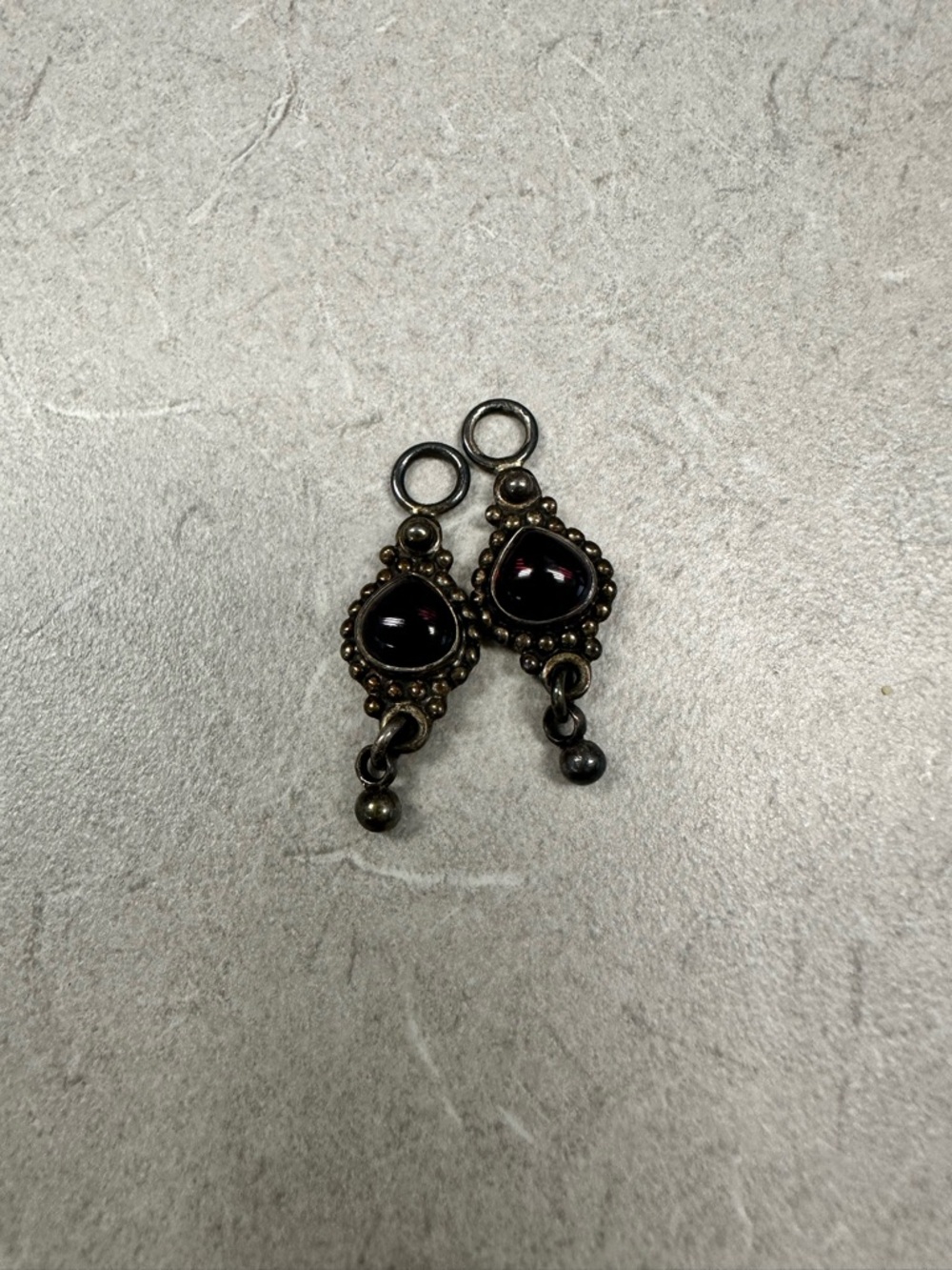 Doug Paulus Sterling Silver 925 Rhodolite Garnet Anniversary Pendant Charms set